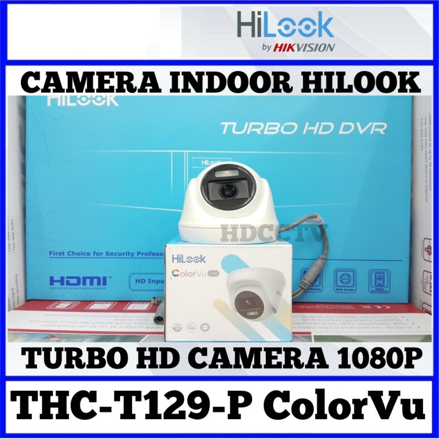 CCTV HILOOK by HIKVISION 2MP COLORVU INDOOR THC-T129-P