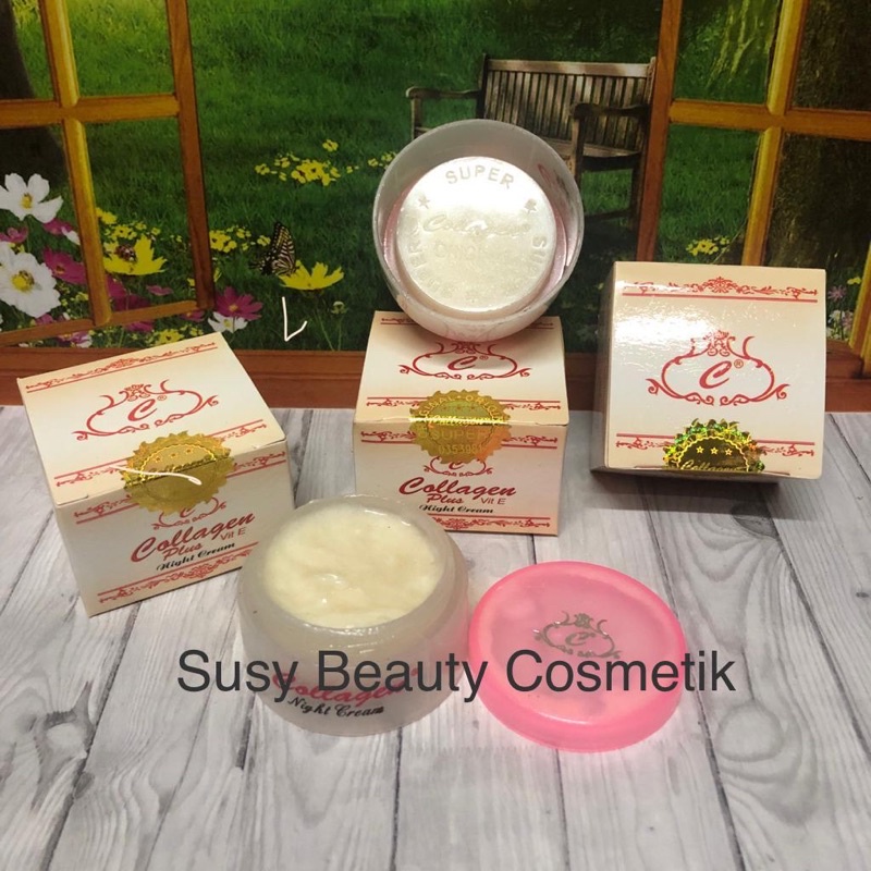 ( 12 Pcs )Cream Collagen Malam Saja