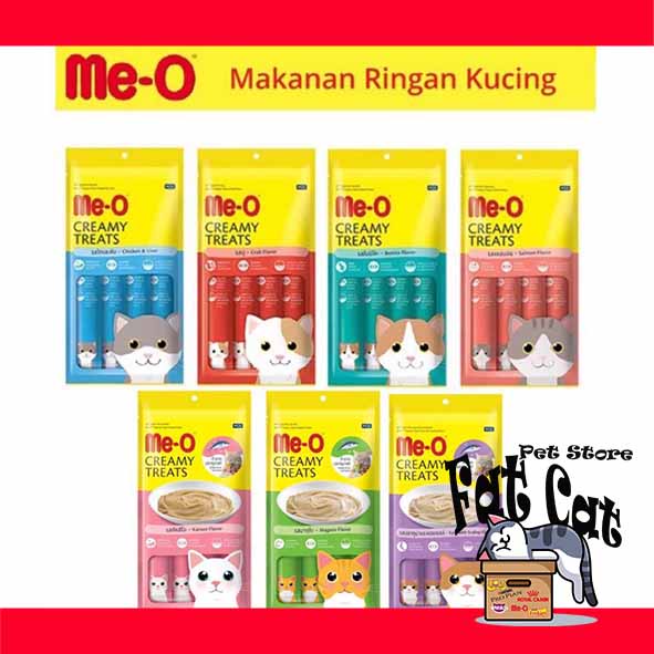 MeO MeO Creamy Treats Snack Kucing All Variant 1 pack 60gr