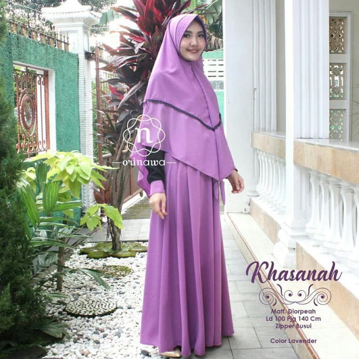 FASHION MUSLIMAH SETELAN GAMIS MUSLIMAH + KHIMAR (KHASANA SYAR'I) BY