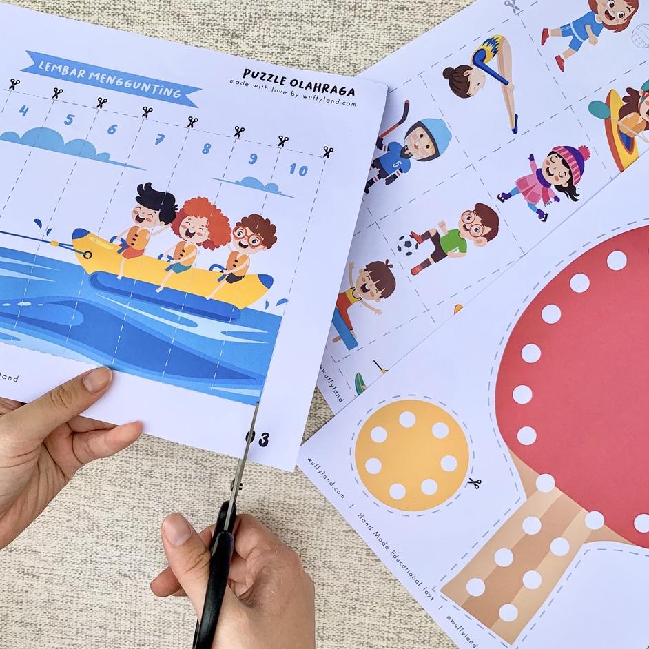 Big Discount WUFFYLAND  Worksheet Aneka Tema, 30+ Halaman Kegiatan Anak 2-6 Tahun, Bermain Sambil Belajar, Latihan Menggunting Dan Menempel, Mainan Edukasi Aktivitas Bermain Anak