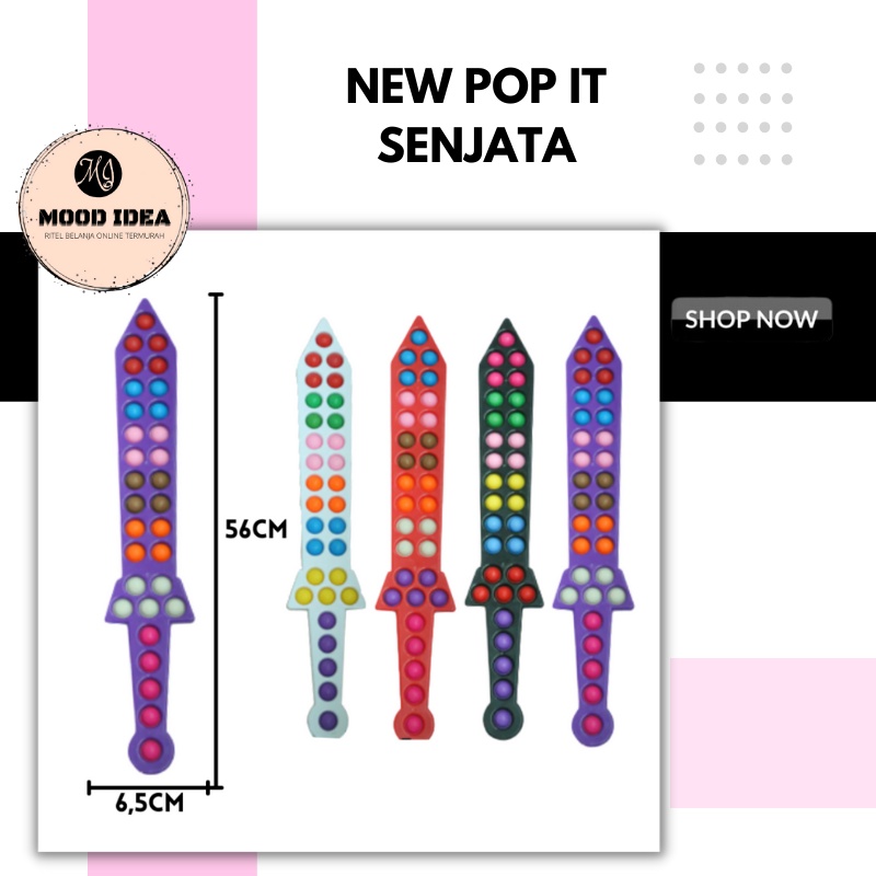 (MI) Mainan Pop It Simple Dimple Pedang Kapak Mainan Anak Senjata Terbaru-6