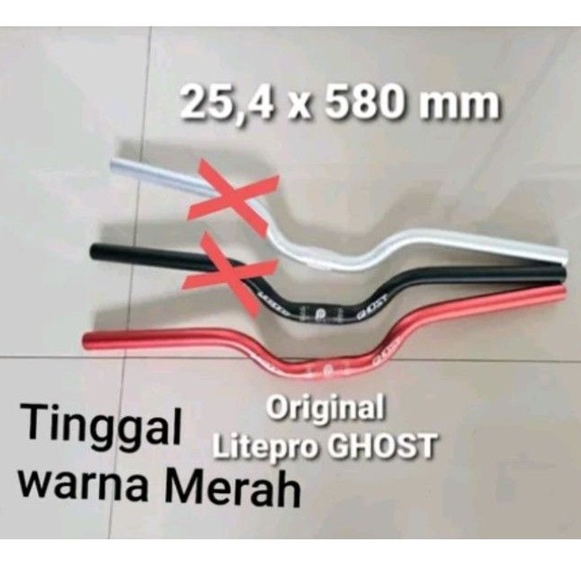 HANDLEBAR LITEPRO GHOST STANG ALLOY 25,4 x 580mm 58cm type mid rise riser