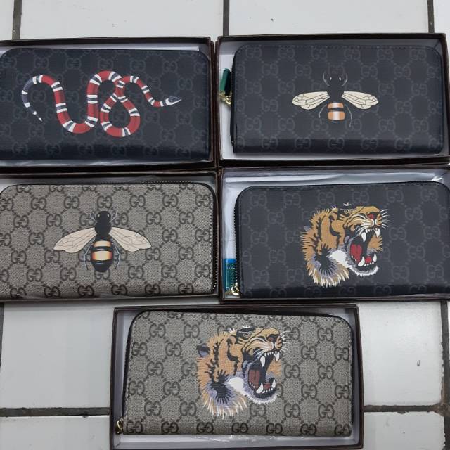 Dompet kulit panjang wanita gucci