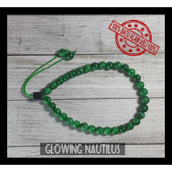 100% TERJAMIN GELANG TASBIH 33 BATU ASLI GIOK HIJAU 6MM 100% TERJAMIN