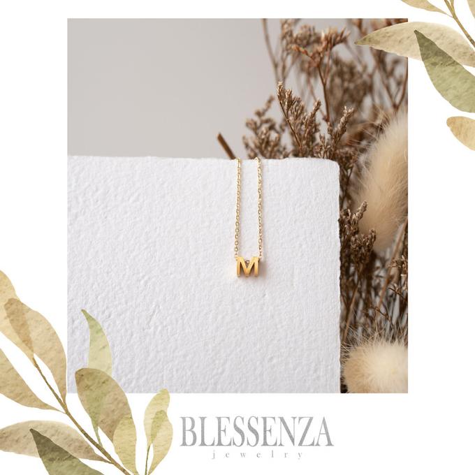 KALUNG EMAS MINI INISIAL HURUF ABJAD A-Z UNIK FASHION AKSESORIS WANITA