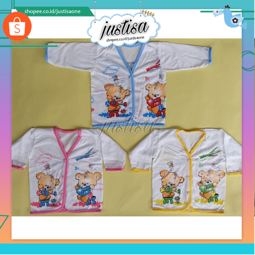 Promo !! 6pc baju bayi boboko lengan panjang-baju bayi lengan panjang boboko-baju bayi murah berkualitas