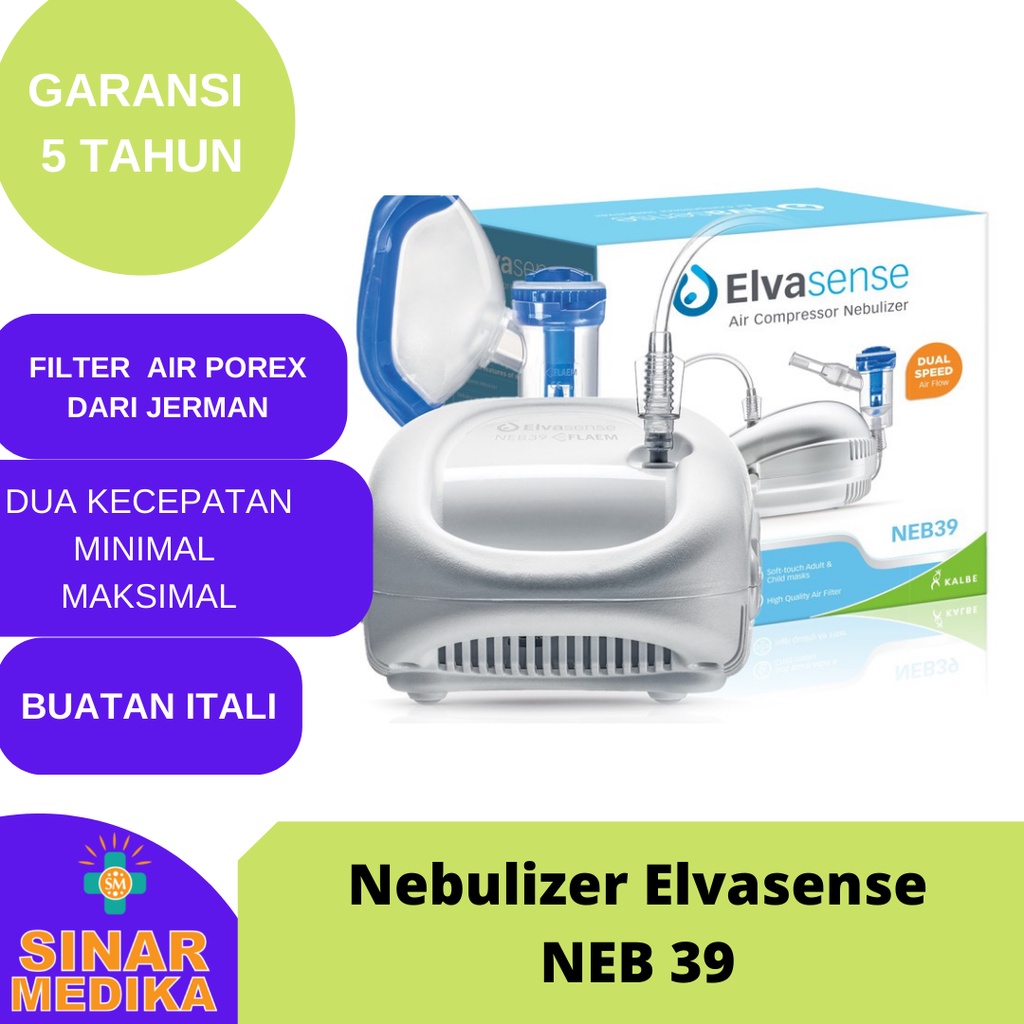 NEBULIZER ELVASENSE NEB 39 . ALAT UAP ASMA SESAK NAPAS PELEGA LENDIR TENGGOROKAN