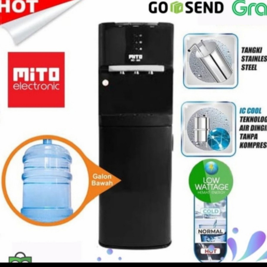 Mito MD666 Water Dispenser Galon Bawah (3in1 Hot Normal Cool, Low Watt) Dispenser Air MD 666 dan versi terbaru MD777