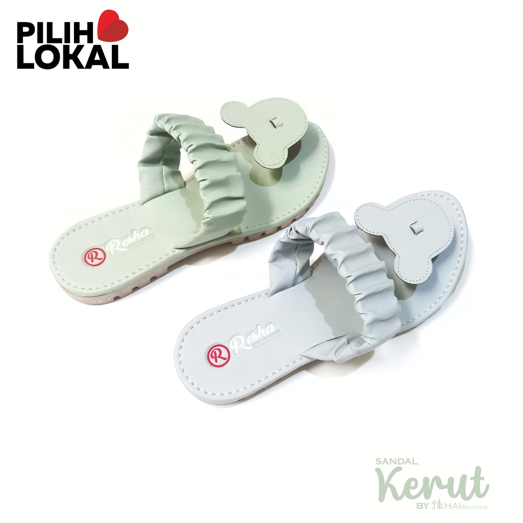 Sandal Teplek Wanita Tali - Sandal Teplek Wanita Kerut - Sandal Cewek Kekinian - Sendal Wanita Kekinian - Sandal Kerut Wanita - Sandal Serut Cewek - Sandal Selop Mickey Mouse - Sandal Terbaru Wanita 2022 Lebaran - Sandal Wanita Tali Kerut Casual Cantik