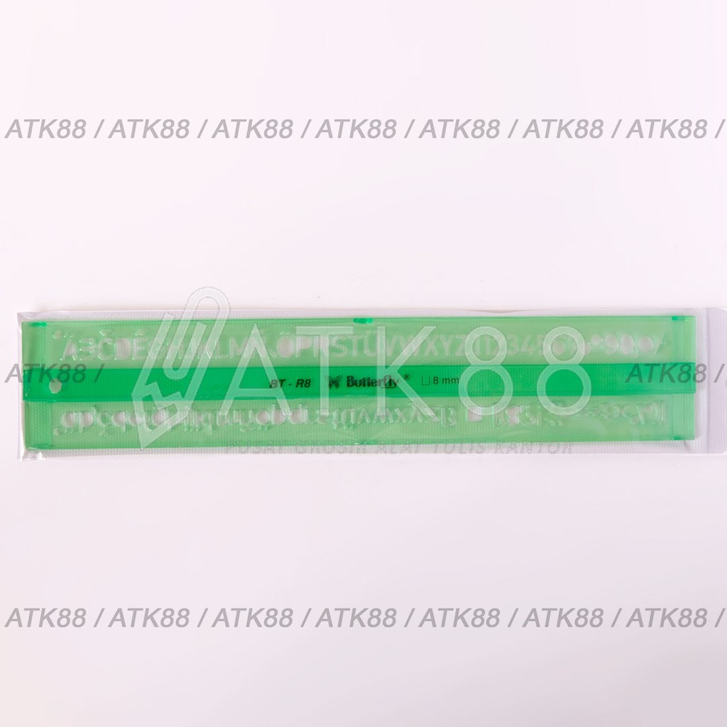 

Penggaris Sablon / Mal Huruf 6 mm - Butterfly BT-R6