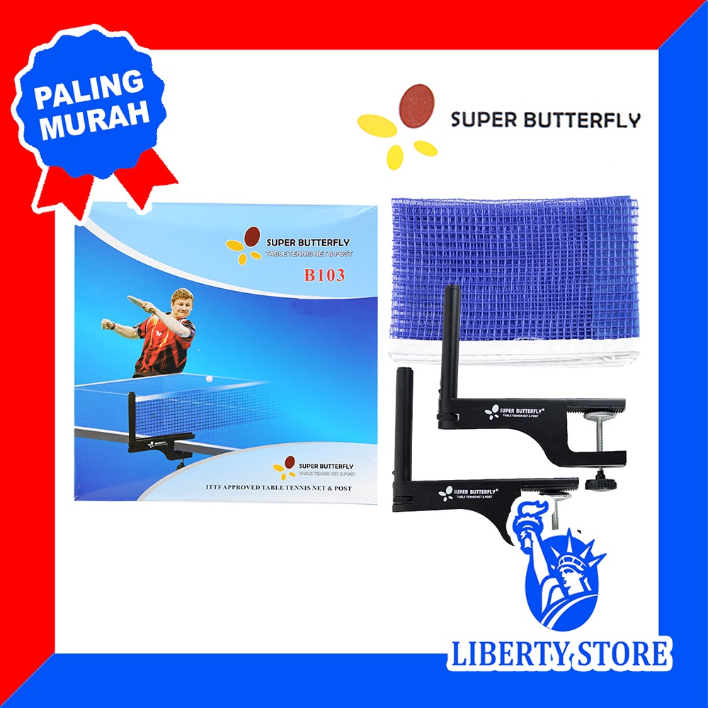 Net Pingpong + Tiang Original SPR BTTRFLY B103 TERBARU BERKUALITAS