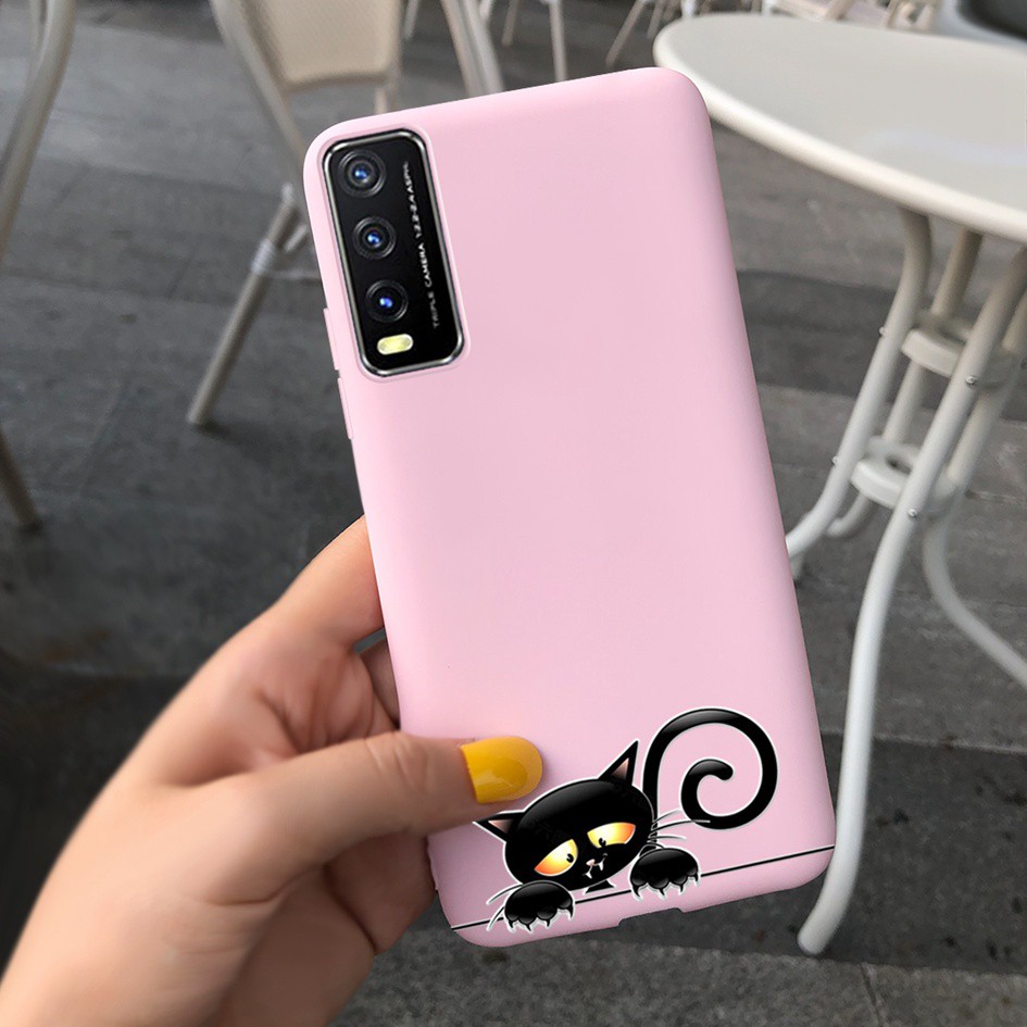 Soft Case Vivo Y20 Y20i Y30 Y50 Y30i Y11s Y12s Y20s 2021 2020 Casing Fashion Leopard Matte Cover Vivo 1938 1935 V2029 Case-TGdanF1601