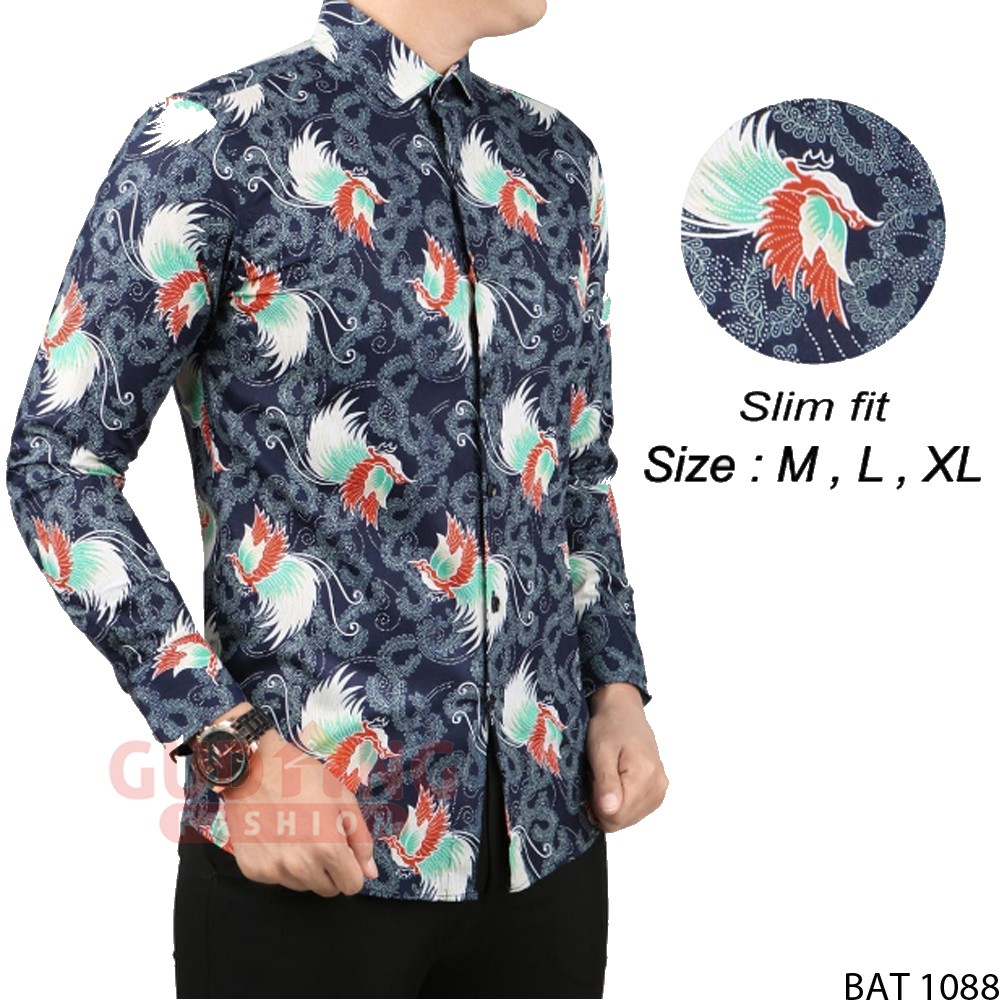 Baju Batik Modern Kemeja Lengan Panjang Slim - BAT 1088