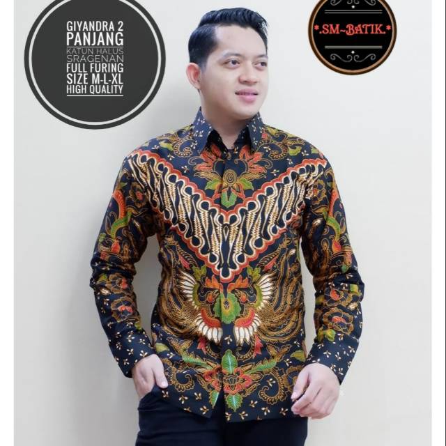 Kemeja Batik Lengan Panjang Exclusive Batik Lapis Furing GIYANDRA #2