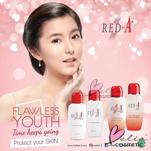 ❤ BELIA ❤ RED A Series (✔️ BPOM) Face Cleanser Facial Foam Face Tonic Moisturizer Eyebrow Cake Viva