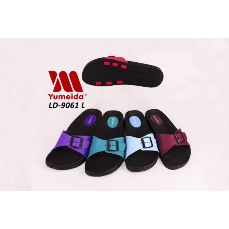 ORIGINAL. Sandal slop gesper wanita YUMEIDA LD 9061 L Size 37-41-3
