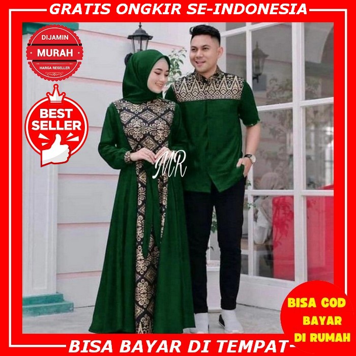 Baju Keluarga Couple Muslim Terbaru Lebaran 2022 Mutif Sarimbit Mirania Series Gamis Koko Premium Me