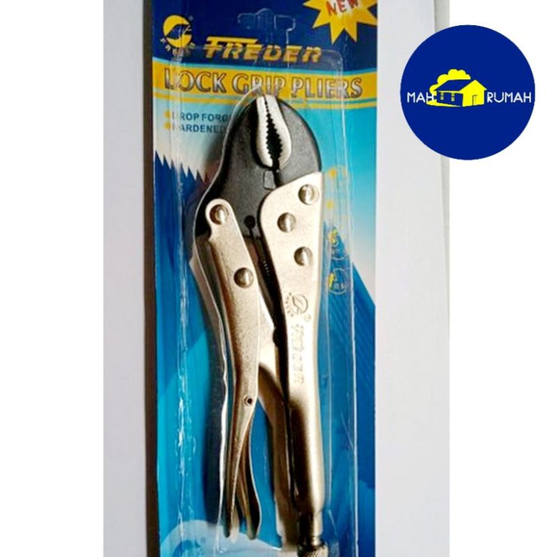 Tang Buaya Jepit Bengkok 10&quot; 10 inch 10in LOCKING PLIERS VISE GRIP - FREDER