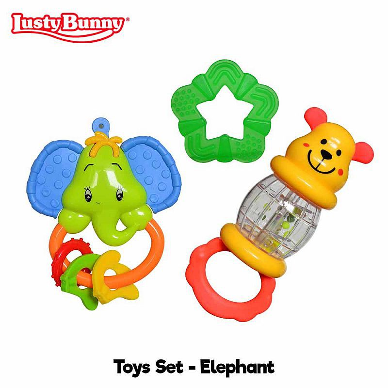 Lusty Bunny Toys Feeding Set / Mainan Bayi / Teether Bayi