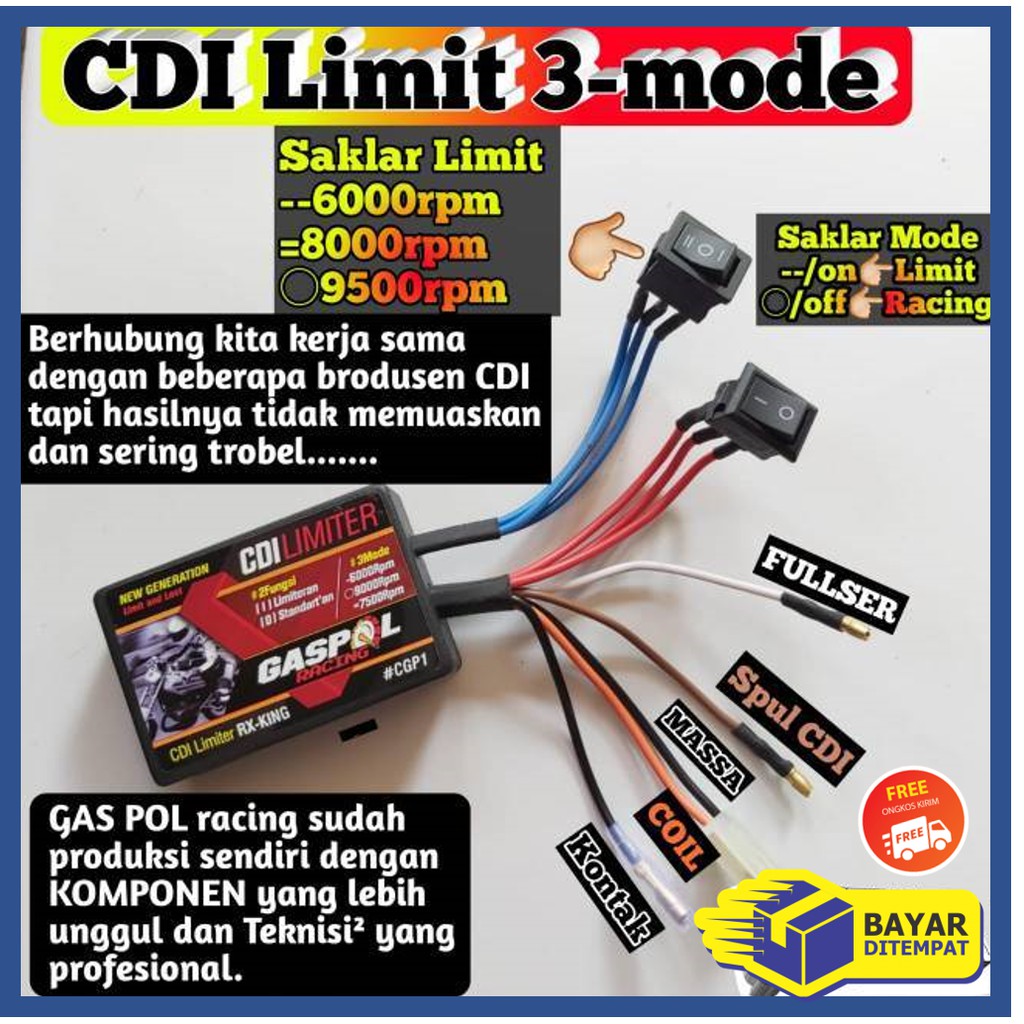 CDI Limit And Lost 3 Mode Magnet Standar Rx King Racing