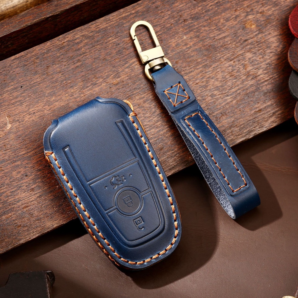 Casing Kunci Mobil Ford focus kuga Mondeo Handmade Bahan Kulit Asli