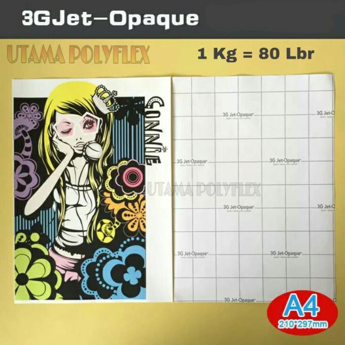 

Transfer Paper 3G JET Opaque A4 Dark (USA) / Kertas Transfer A4