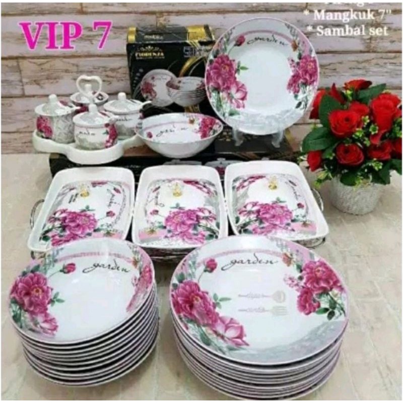 Paket Makan Motif Rose Garden Fiorenza