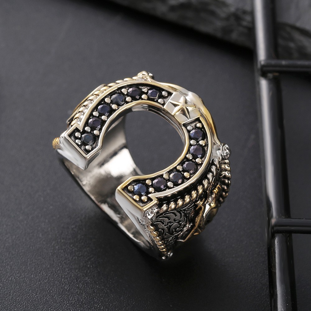 925 sterling silver cincin pria perhiasan gaya vintage