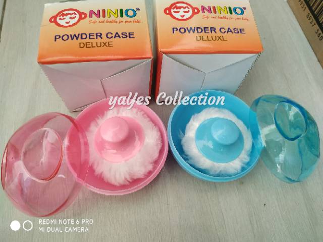 Powder case ninio tempat bedak tabur bayi single satu 2 dua box