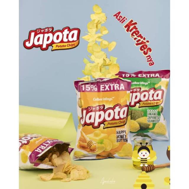 Japota potato chips seaweed / honey 68 gram