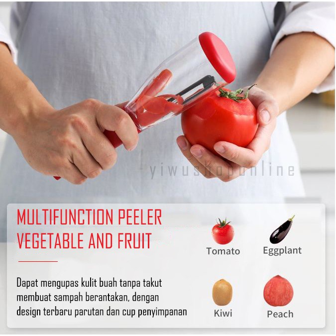 Pengupas Kulit Buah  / Parutan Buah dan sayur portable dan tempat penyimpanan / Parut peeler Sayur / Pengupas Kulit Buah /pisau pengupas kulit buah//tabung alat kupas sayur peeler parutan tabung peeler /pisau pengupas kulit buah //tabung alat kupas sayur