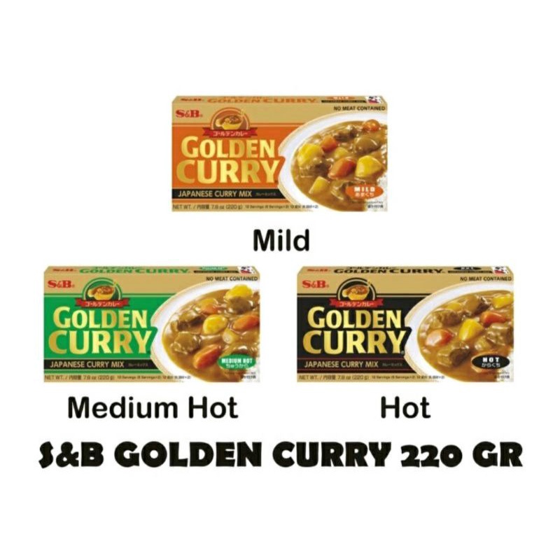 

S&B Golden Curry Sauce 220 gr | Mix Hot | Medium Hot | Mix Mild Hot | Sauce Curry