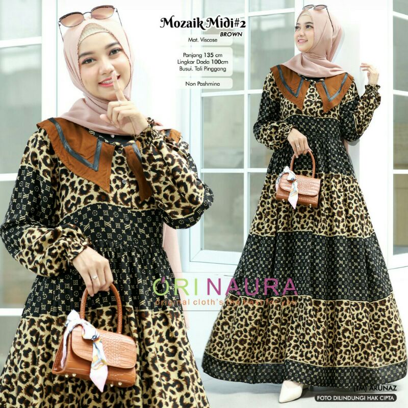 Mozaik,Etno,Brussa Midi Dress Ori by Ori Naura