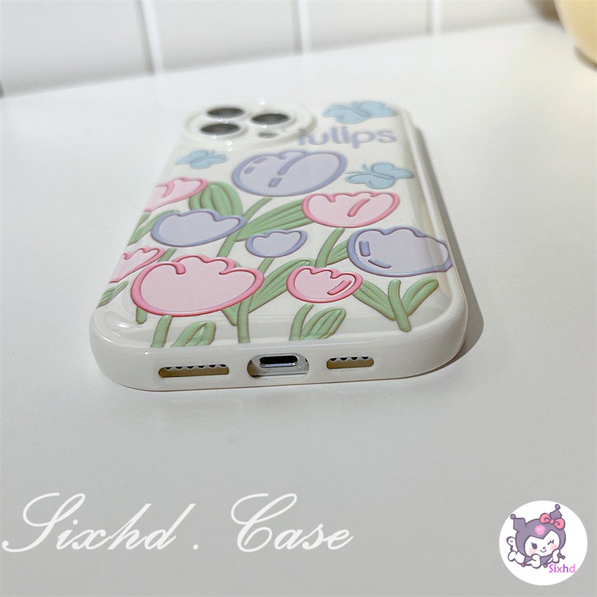 Redmi 12C 10C 10A 10 9C 9A 9T 9 Redmi Note 12 11 11s 10 9 8Pro Xiaomi 12X Mi 11Lite 11T 10T Poco F3 X3 X4Pro Ins Pink Bule Flowers Cushion Phone Case Soft TPU Shockproof Protective Cover