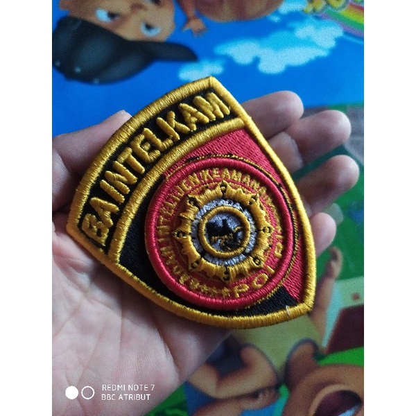 Emblem BAINTELKAM Bordir Timbul Logo Bordir Polri Logo keamanan Polri