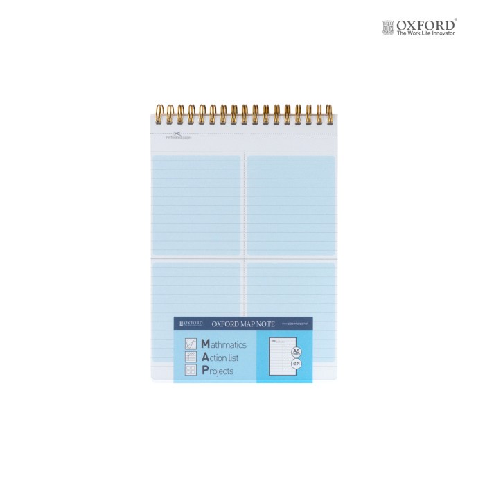

Terlaris (1024578) Buku Tulis Notebook OXFORD MAP Spiral A5 Topbinding 120's