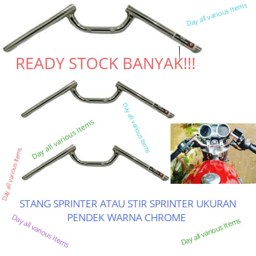 STANG STIR SPRINTER UKURAN PENDEK WARNA CHROME MURAH, STANG SPRINTER , STANG MOTOR SPRINTER , SEPEDA MOTOR , STANG , MOTOR , SPAREPART SEPEDA , SPAREPART , VARIASI MOTOR , VARIASI , sepeda, sepeda murah, stang motor variasi, stang sepeda, sepeda murah,