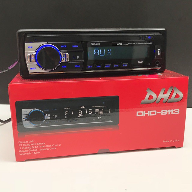 DHD HEAD UNIT TAPE MOBIL 1 DIN SINGLE DIN USB AUX RADIO MP3 DHD 8113 - AUDIO & VIDEO MOBIL - AKSESO-