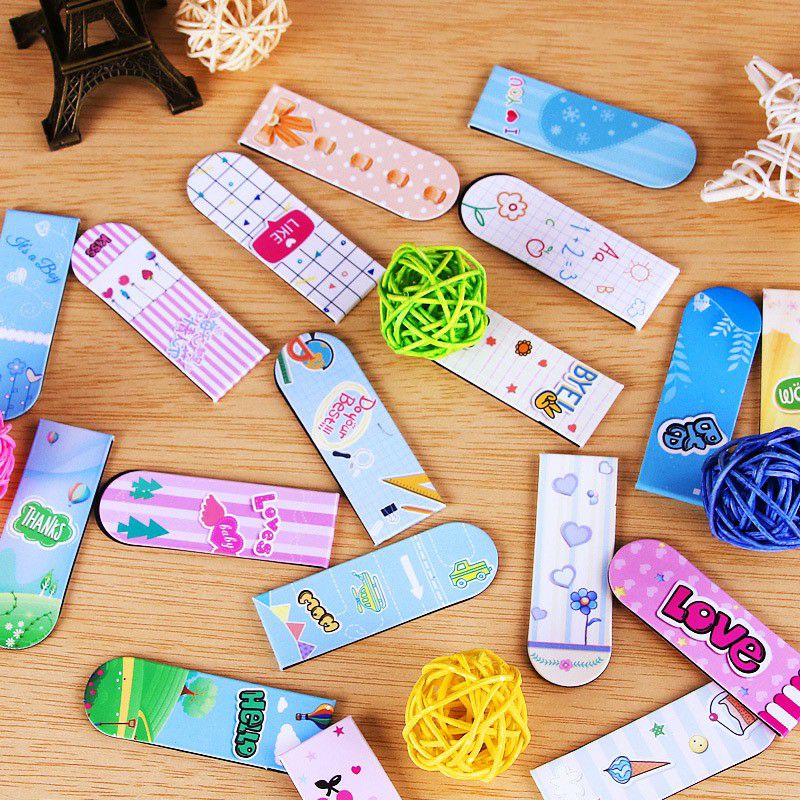 Pembatas Buku Magnet Satuan Bookmark Magnet Sticky Note Motif Korea