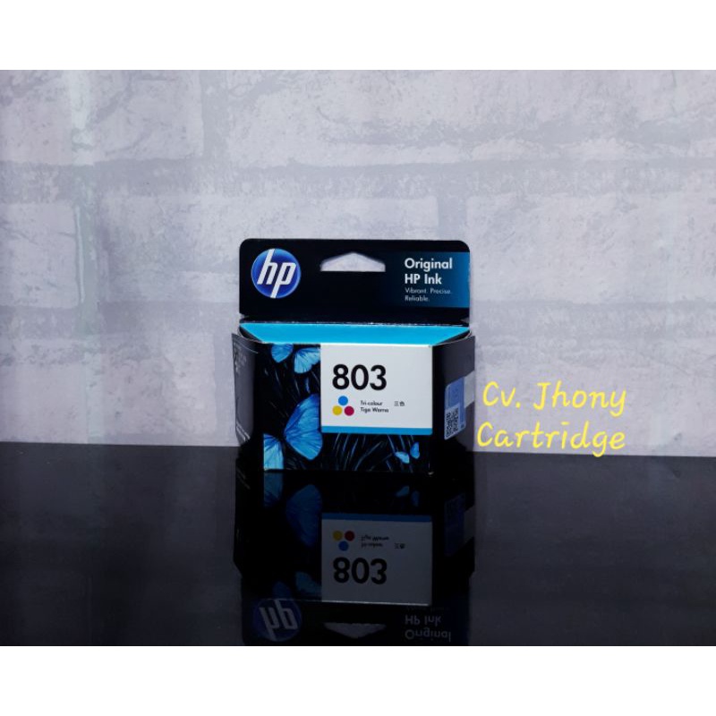 Tinta Cartridge HP 803 Hitam Black dan Warna Tri colour Original Asli