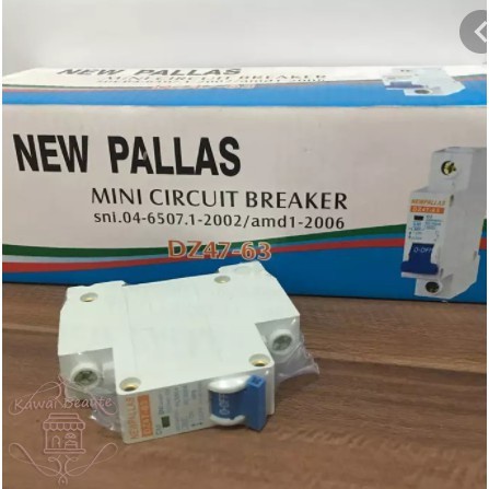 NEW PALLAS MCB 2-4-6-10A (DZ47_63) MINIATURE CIRCUIT BREAKER (MCB) Daya 10 AMPERE Pengaman Listrik