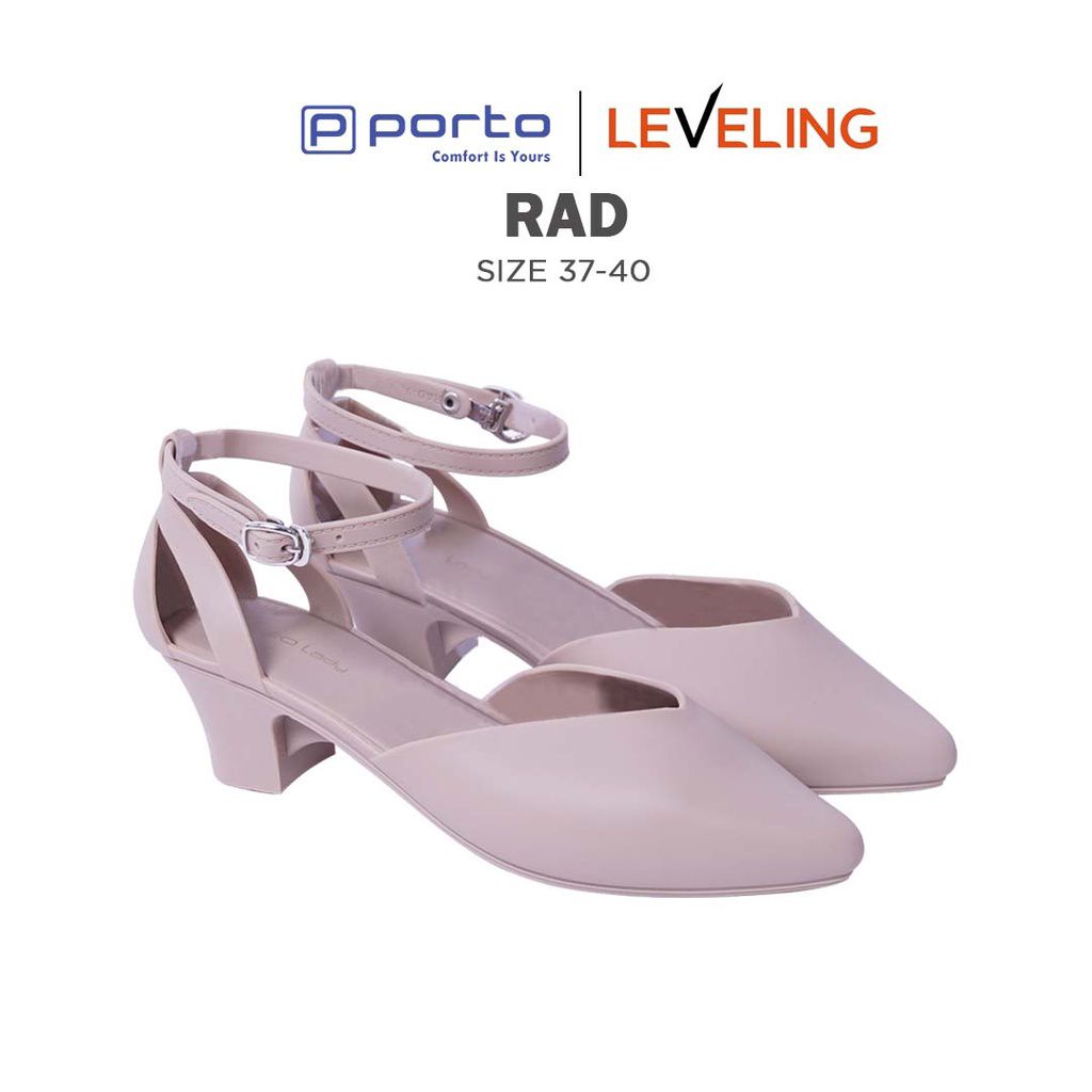 Sepatu Heels  Wedges Wanita Casual Tali Nyaman Formal Cantik Nyaman Awet New Arrival Terbaru Porto Lady RAD