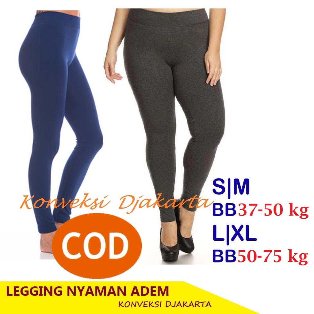 Leging Bahan Kaos JUMBO dan SLIM Celana Legging Lejing Wanita Slim dan Jumbo Spandek