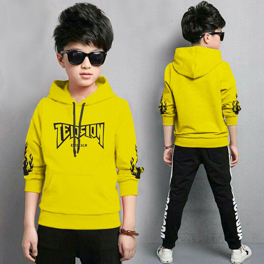 Jaket Anak Laki Laki/Jaket Anak Terbaru/Hoodie Anak Telesion Anak Gaming Bahan Fleece Tebal 4-11 TAHUN