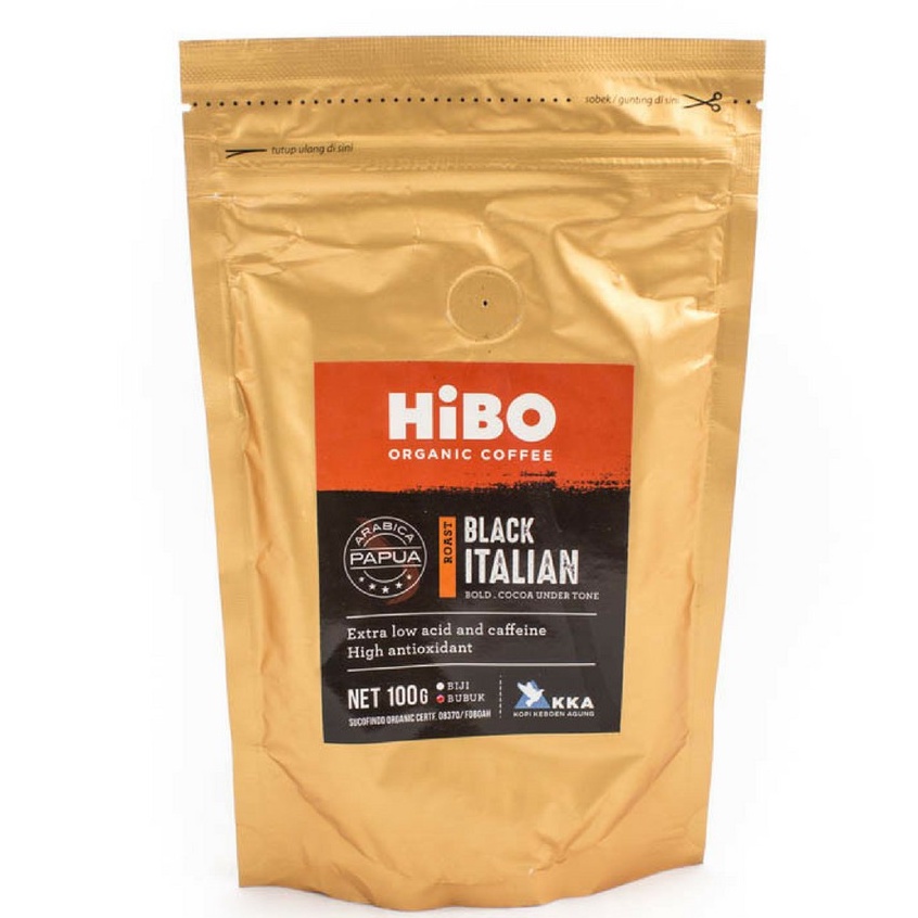 Hibo, Organic Coffee Black Italian 100gr