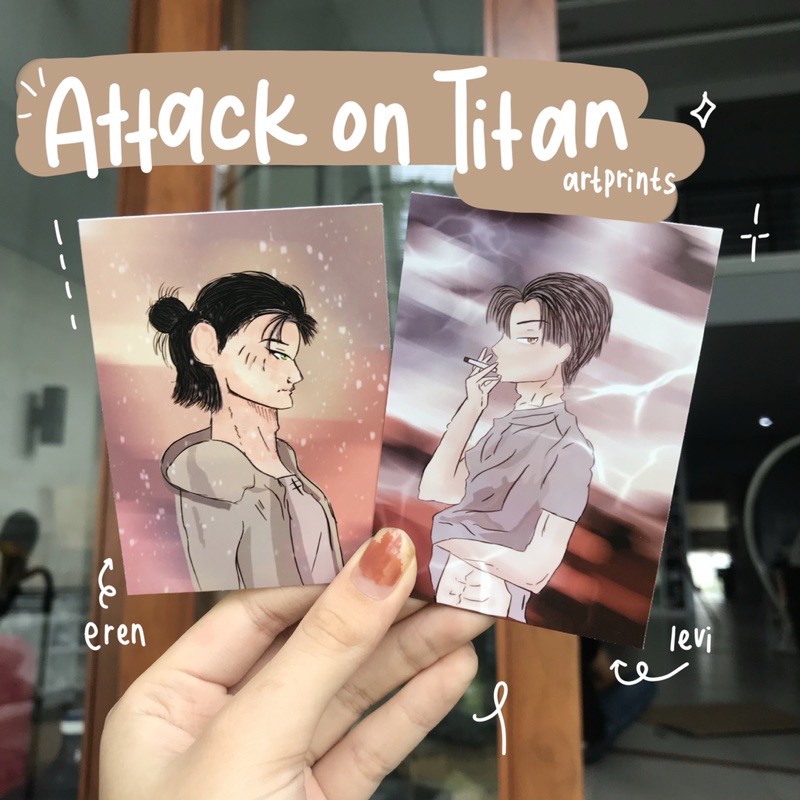 

Attack On Titan Artprint by stickaboo — levi ackerman eren yaeger fanart aot anime snk photocard