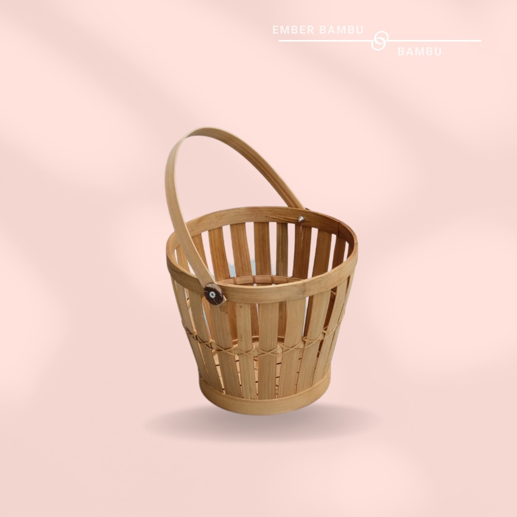 Ember Bambu/Wadah Bambu/Cover Pot Bambu/Tempat Hampers