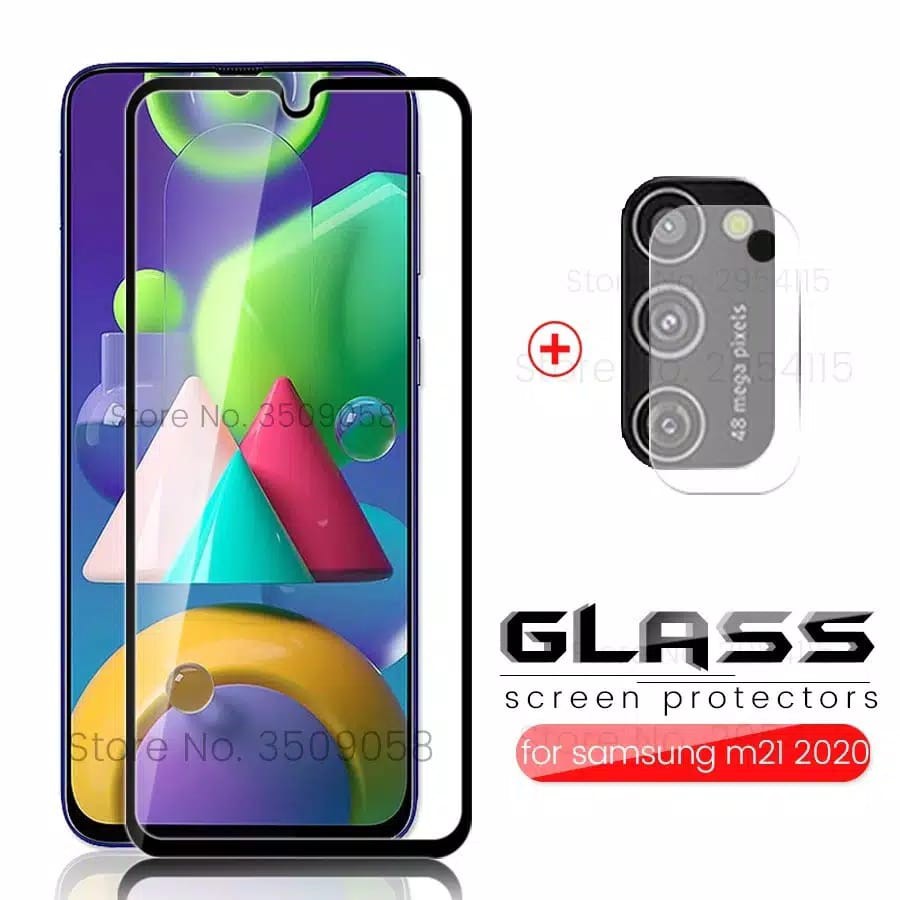 Paket 2 in1 Tempered Glass Samsung A12 / A02S / A10S / A20S / A30S / A50S / A50 / A70 / A71 / A51 / A31 / M31 Anti Gores Pelindung Layar