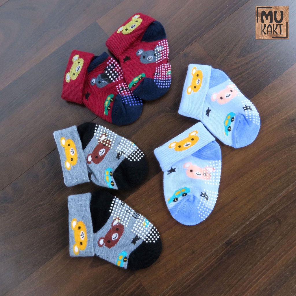 Kaos Kaki Bayi Lipat Isi 3 Pasang Mukaki